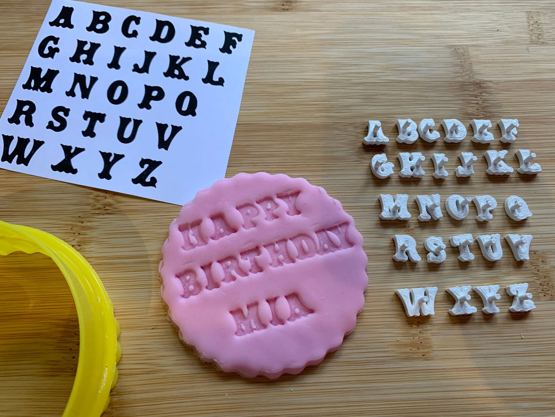 Circus Alphabet Stamp - Embossing MEG cookie cutters
