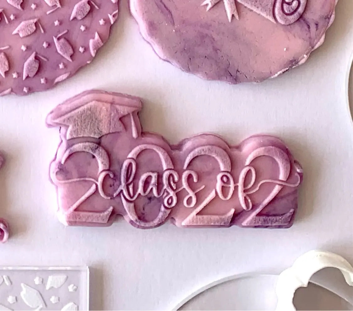Class of 2022 graduation Debossing + cutter MEG cookie cutters