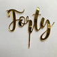 Custom Cake topper - Mirror Gold Acrylic MEG cookie cutters