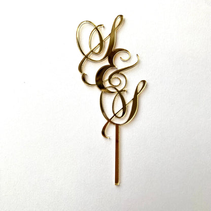 Custom Cake topper - Mirror Gold Acrylic MEG cookie cutters