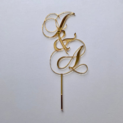 Custom Cake topper - Mirror Gold Acrylic MEG cookie cutters