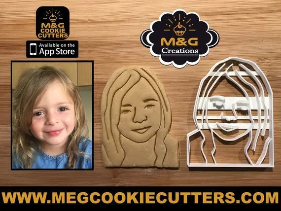 Custom Portrait Cookie Cutter MEG cookie cutters