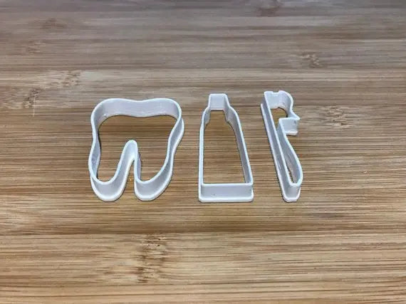 Dentist set tooth - toothbrush and toothpaste Cookie Cutter MEG cookie cutters