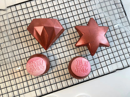 Diamond - St. valentine - Chocolate mould - Diamond and half sphere MEG cookie cutters
