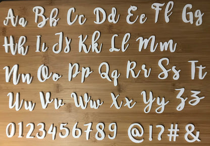 ‘EMILY 4’ BROMELLO Font full Alphabet Stamp - Fondant Embosser Cake MEG cookie cutters