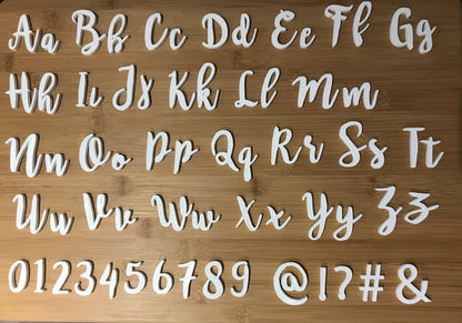 ‘EMILY 4’ BROMELLO Font full Alphabet Stamp - Fondant Embosser Cake MEG cookie cutters