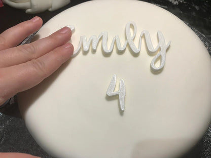‘EMILY 4’ BROMELLO Font full Alphabet Stamp - Fondant Embosser Cake MEG cookie cutters
