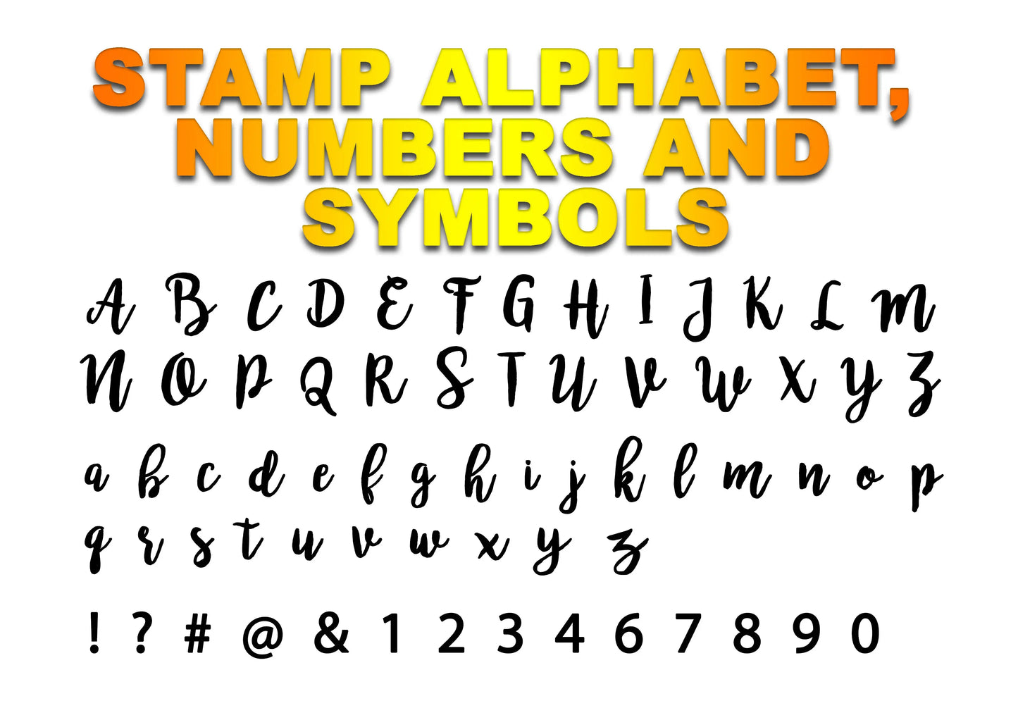 ‘EMILY 4’ BROMELLO Font full Alphabet Stamp - Fondant Embosser Cake MEG cookie cutters