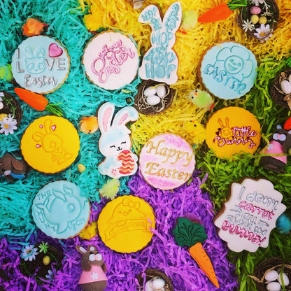 Easter Embossing - stamp MEG cookie cutters