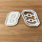 Eight 8 Racing Number Cookie cutter MEG cookie cutters