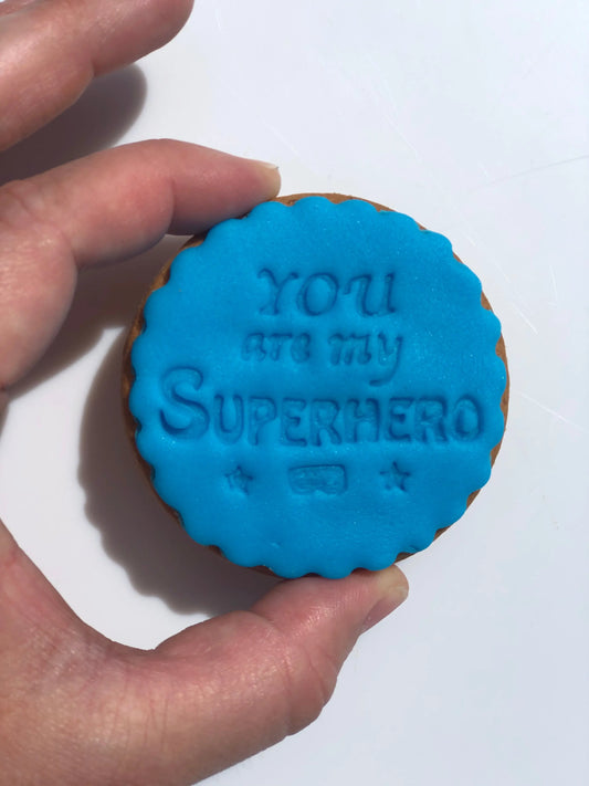 Father's Day - YOU ARE MY SUPERHERO - Embossing - stamp MEG cookie cutters