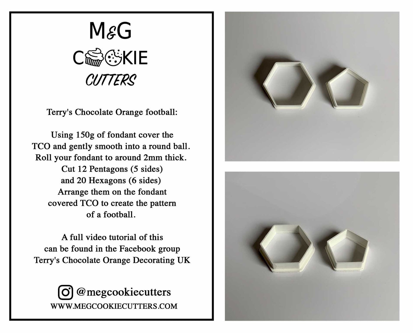 Football TCO Cookie cutters MEG cookie cutters