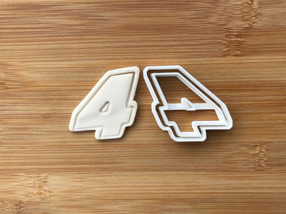 Four 4 Racing Number Cookie cutter MEG cookie cutters