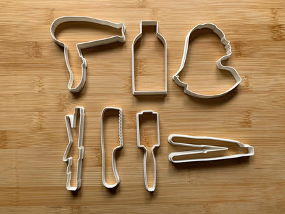 Hair Set Cookie Cutters Small and Medium MEG cookie cutters