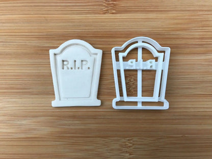 Halloween Uk Seller Plastic Biscuit Cookie Cutter Fondant Cake Decor RIP MEG cookie cutters