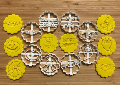 Halloween biscuits SET Plastic Biscuit Cookie Cutter Fondant Cake Decorating UK MEG cookie cutters