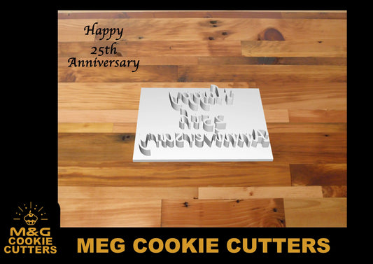 Happy 25th Anniversary - Embossing - stamp MEG cookie cutters