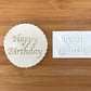 Happy Birthday - Embossing - stamp (1) MEG cookie cutters