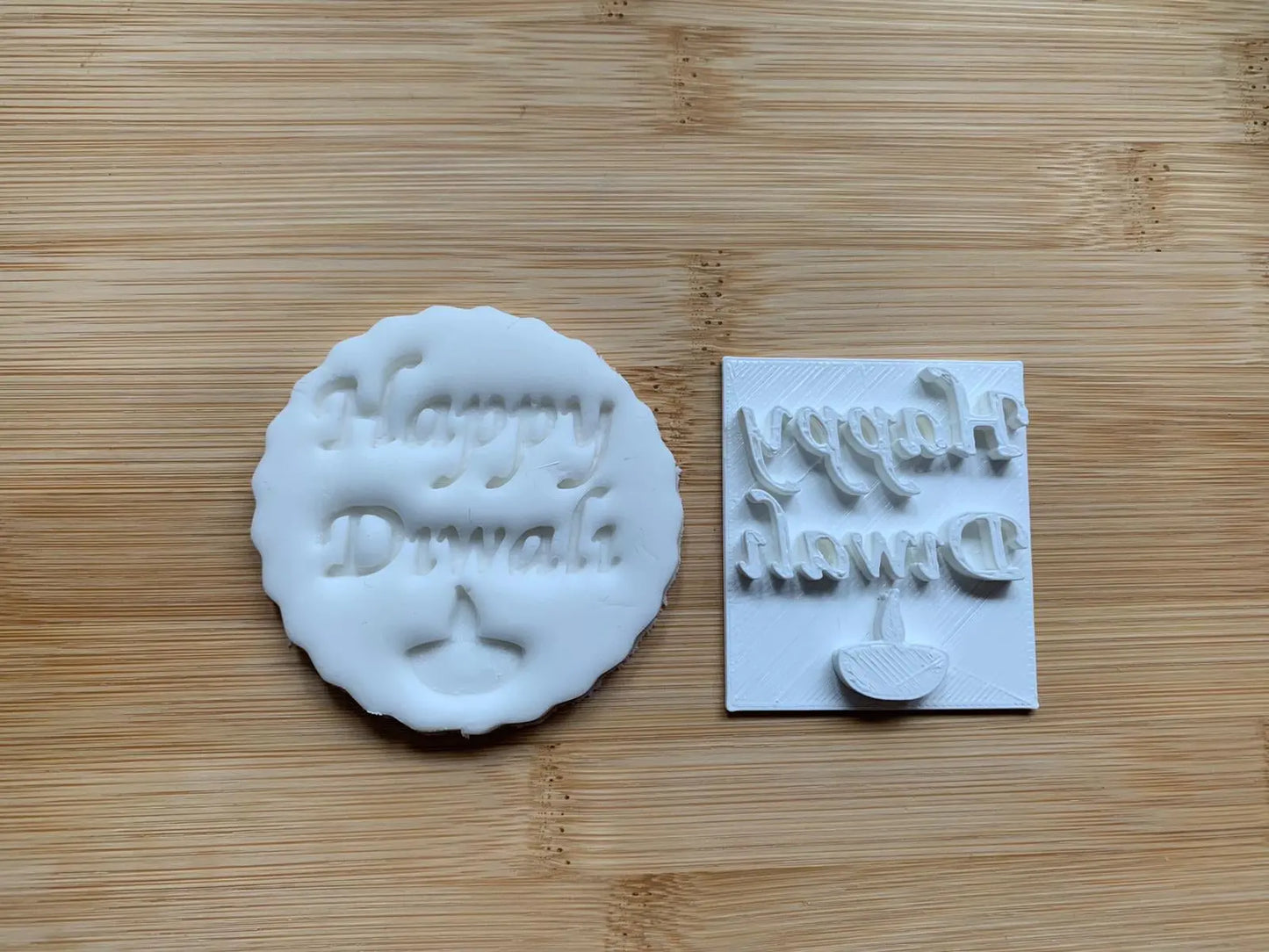Happy Diwali embossing for cupcake - stamps MEG cookie cutters