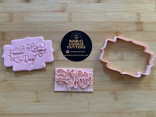 Happy Mothers Day - Embossing - stamp + cutter MEG cookie cutters