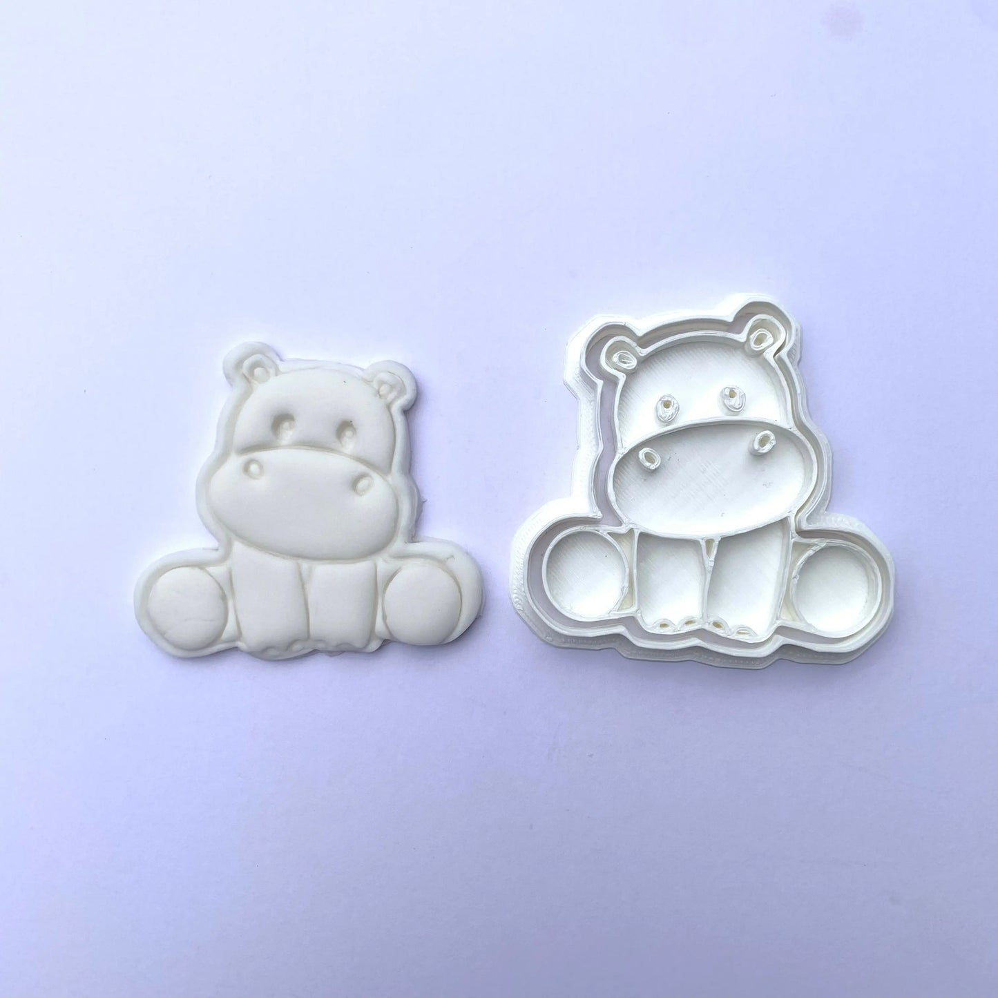 Hippo - animal - cookie cutter + stamp MEG cookie cutters