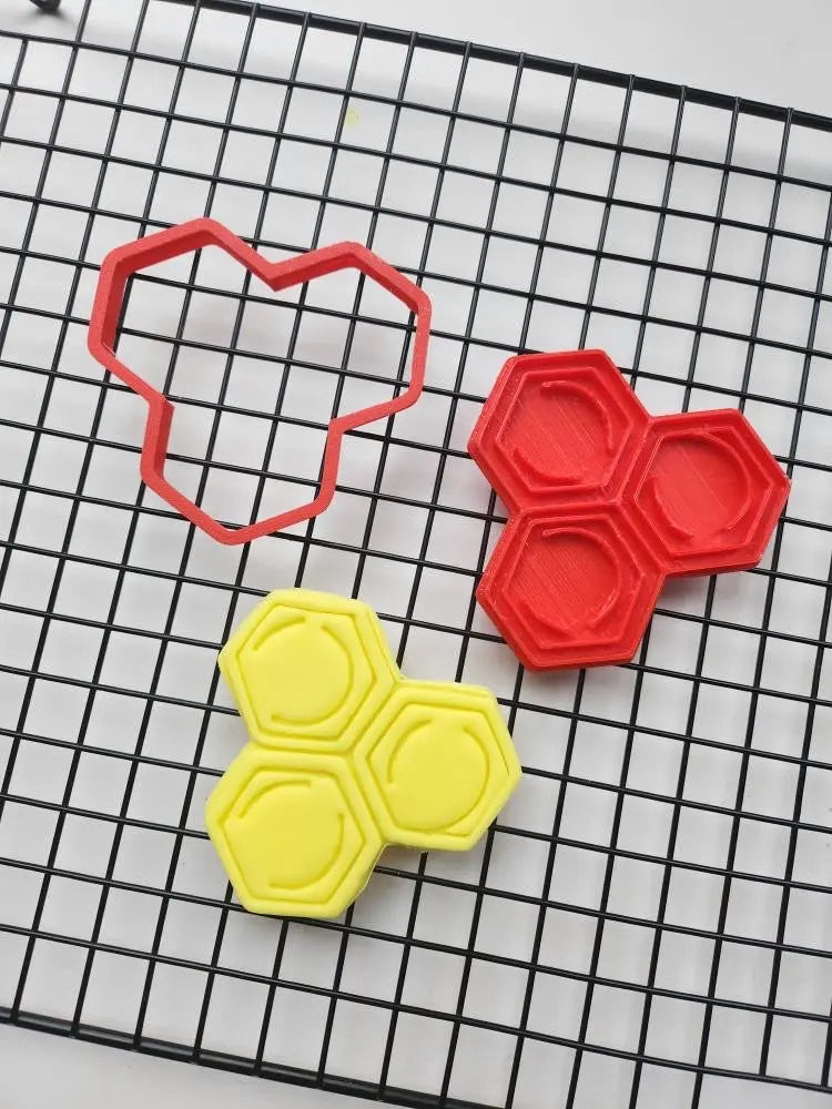 Honey comb - bee - animal - cookie cutter + stamp MEG cookie cutters