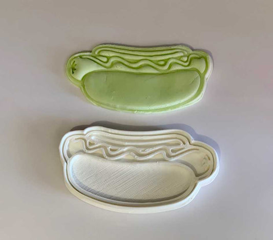 Hot dog - BBQ - Stamp + cutter MEG cookie cutters