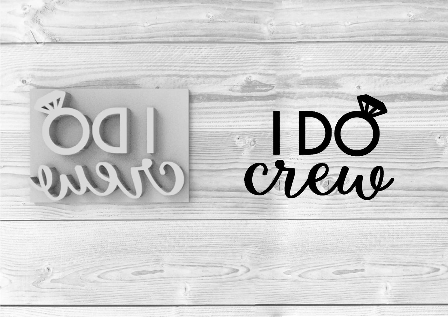 I Do Crew Wedding Embossing for cupcake - stamps sugar paste MEG cookie cutters