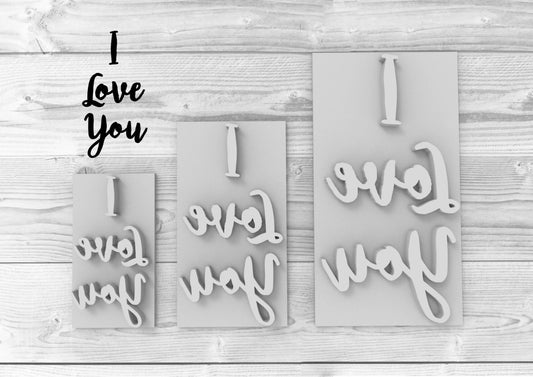 I LOVE YOU - valentine's day - Embossing - stamp MEG cookie cutters