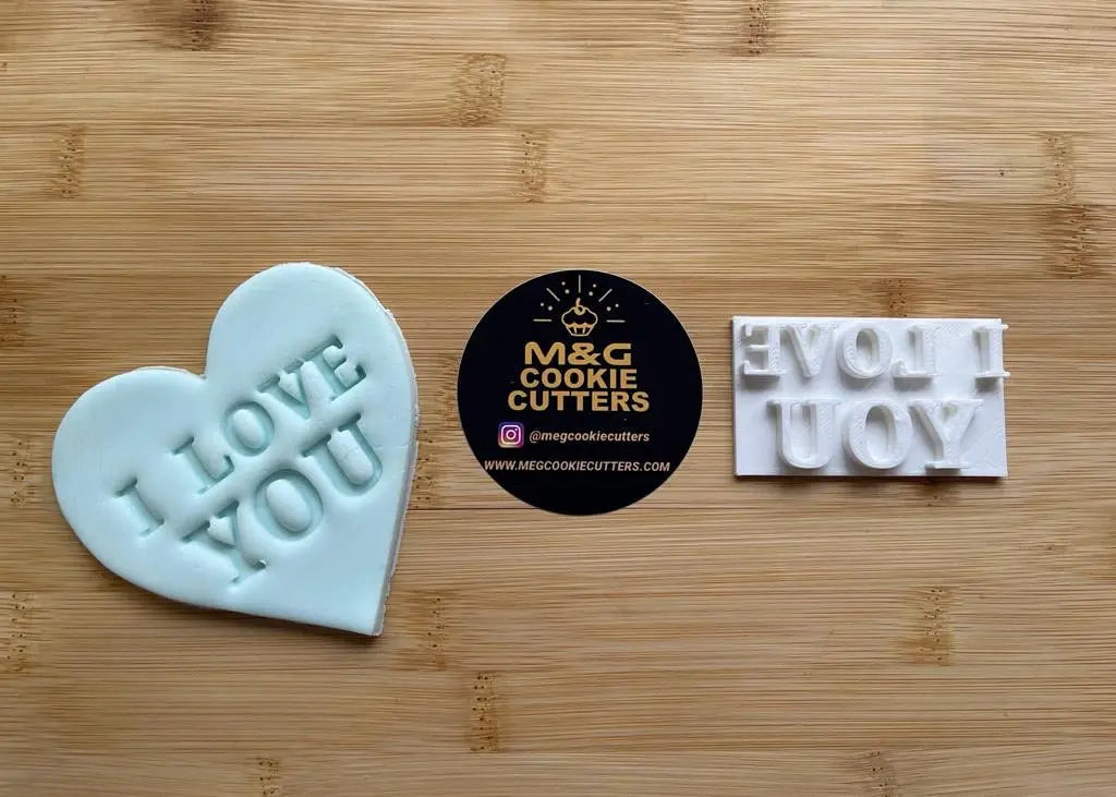 I Love You - Valentines Day - Embossing - stamp MEG cookie cutters