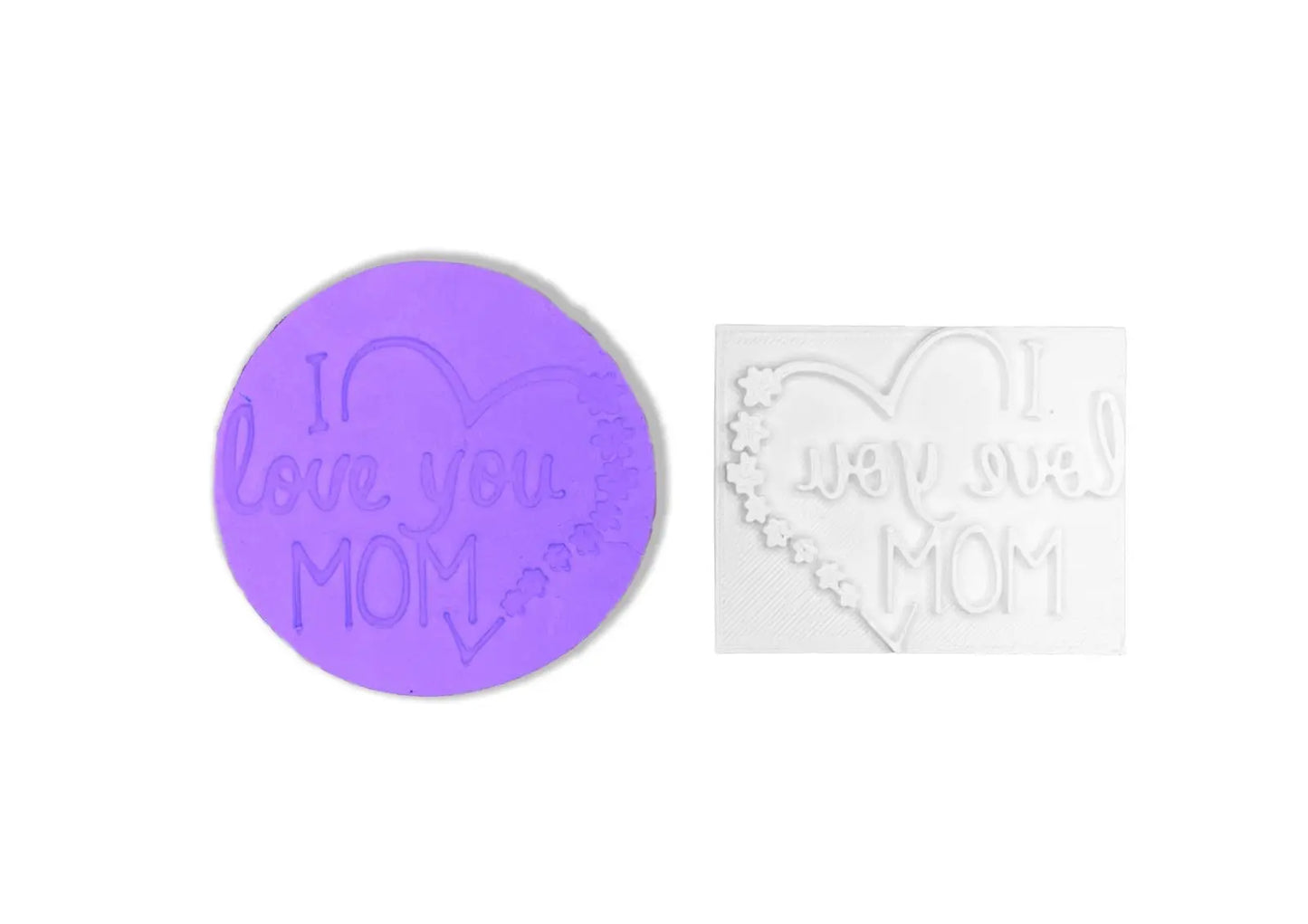 I Love you MOM - Embossing - stamp MEG cookie cutters