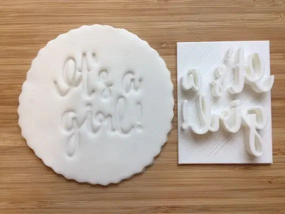 It's a Girl - Embossing - stamp MEG cookie cutters