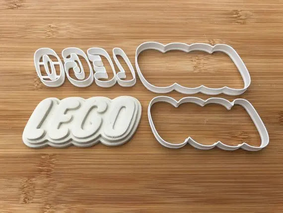 LEGO-inspired logo Biscuit Cookie Cutter Fondant Cake Decorating Mold MEG cookie cutters