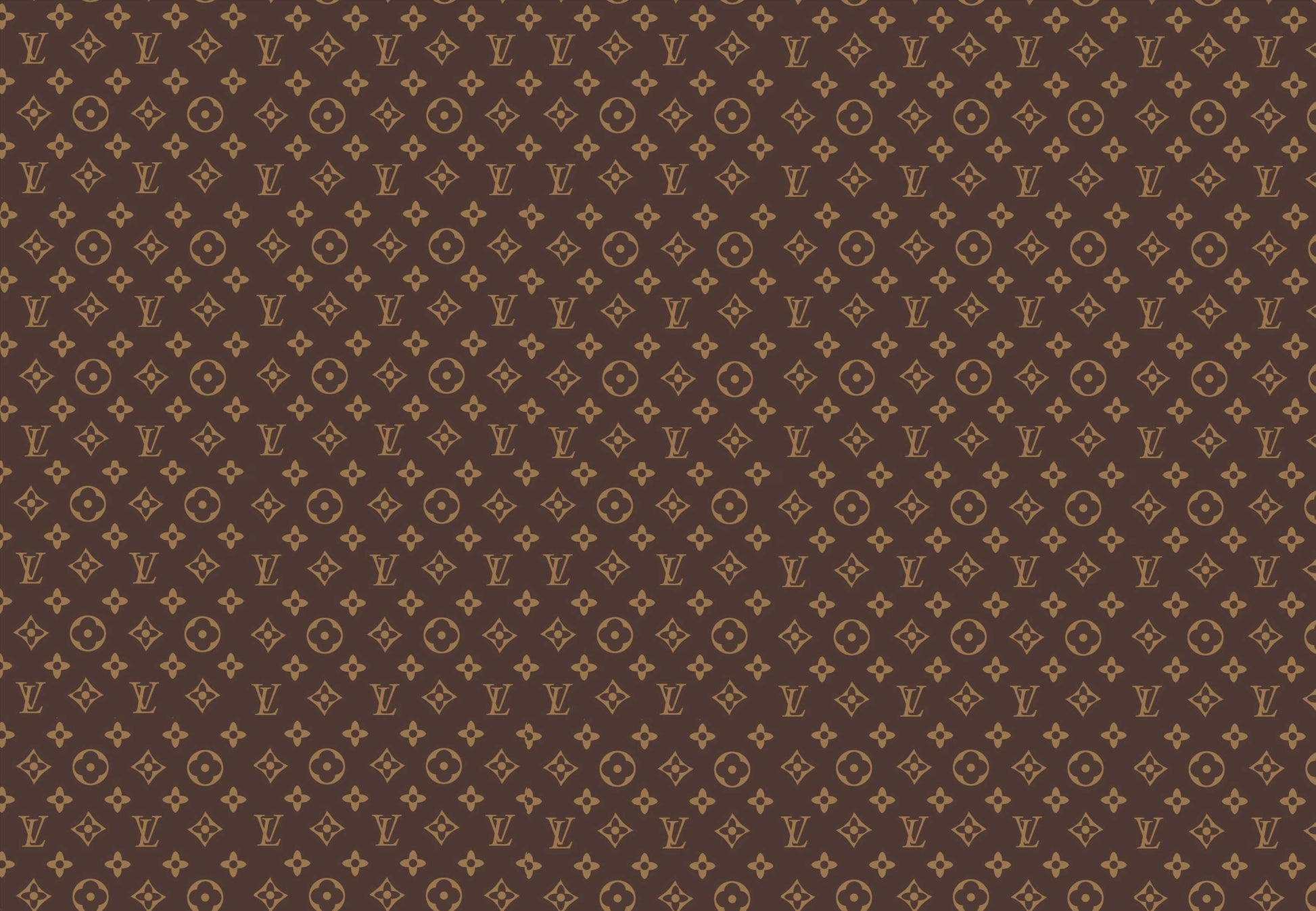Louis Vuitton Brown Pattern Edible Image