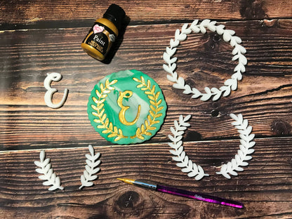 Laurel frames - Wreath - leaves - Embossing - stamps sugar paste MEG cookie cutters
