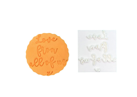 Love from all of us x - Embossing - stamp MEG cookie cutters