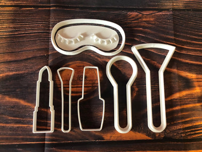 Make up Set Mask Lipstick Brush Nail Varnish Cookie Cutter fondant cake decorating MEG cookie cutters