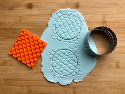 Mermaid scale - Embossing for cupcake- stamps sugar paste MEG cookie cutters