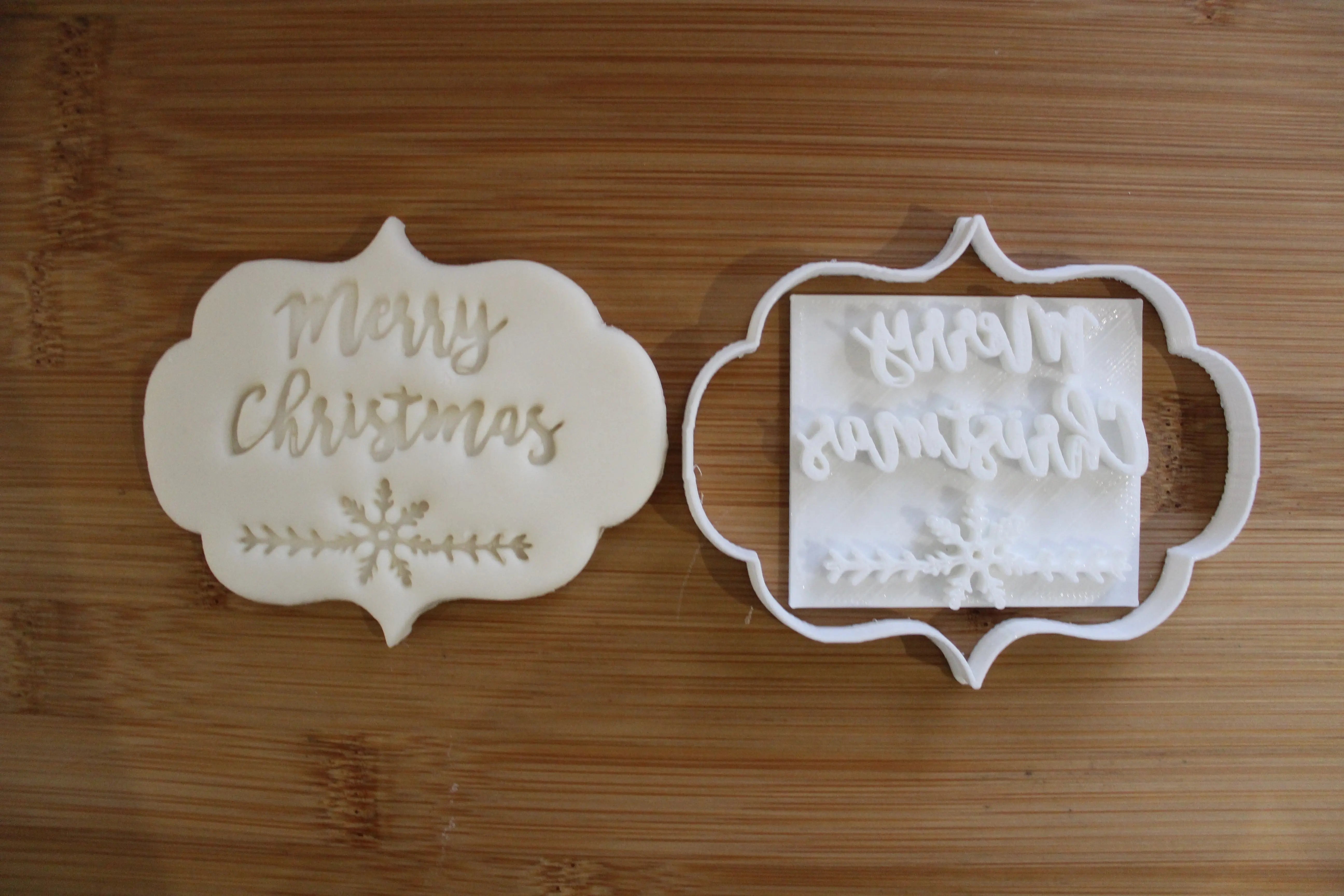 Merry Christmas Cookie cutter stamp MEG cookie cutters