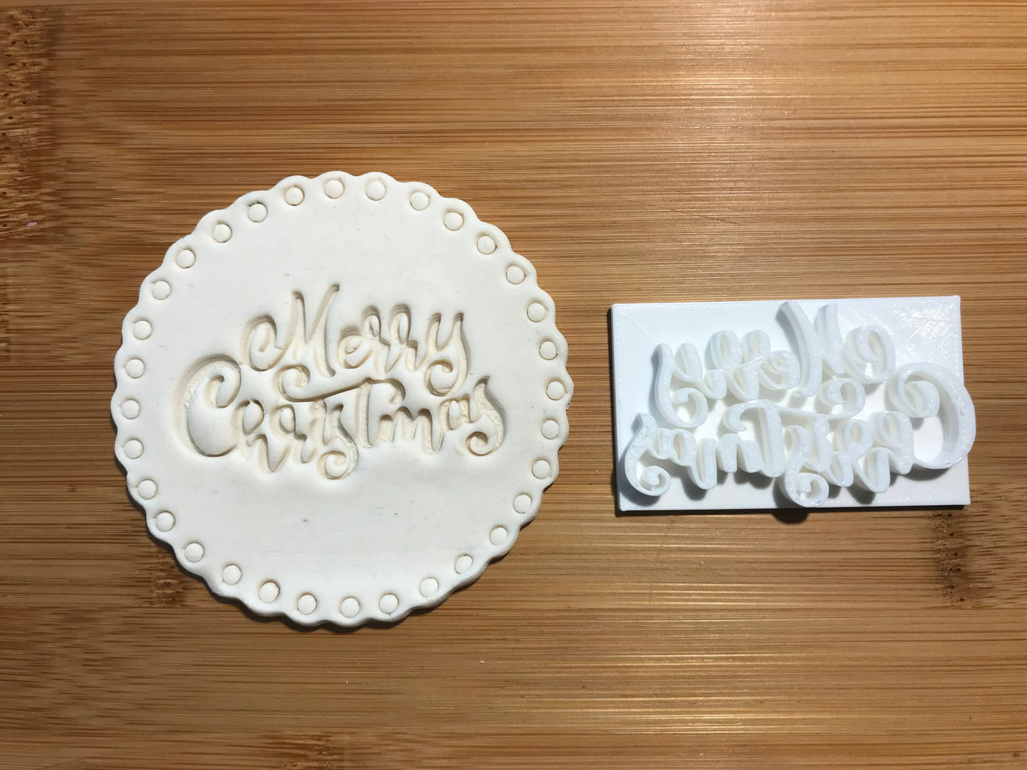 Merry Christmas - Embossing - stamp (2) MEG cookie cutters
