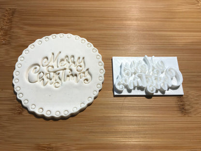 Merry Christmas - Embossing - stamp (2) MEG cookie cutters