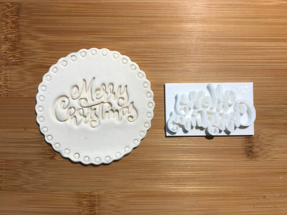 Merry Christmas - Embossing - stamp (2) MEG cookie cutters