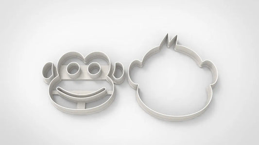 Monkey face animal cookie cutter + stamp MEG cookie cutters