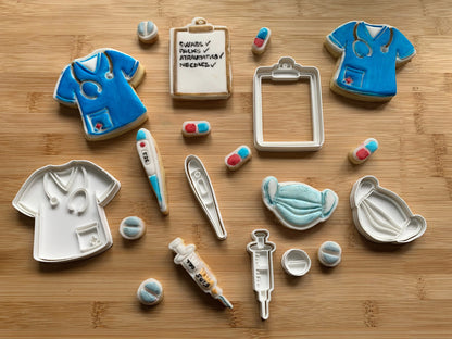 NHS / Hospital collection cutters + stamps MEG cookie cutters