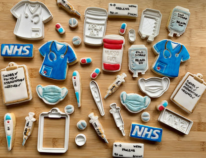 NHS / Hospital collection cutters + stamps MEG cookie cutters