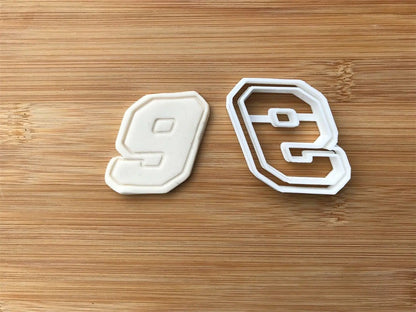 Nine 9 Racing Number Digit Cookie Cutter Dough Biscuit Pastry Fondant MEG cookie cutters