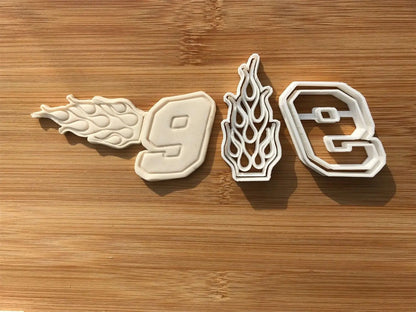 Nine 9 Racing Number Digit Cookie Cutter Dough Biscuit Pastry Fondant MEG cookie cutters
