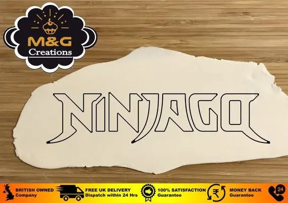 Ninjago-inspired Logo Cookie Fondant Cutter Cake Decoration UK seller Lego MEG cookie cutters