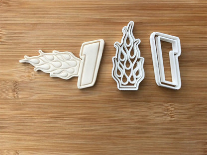 One 1 Racing Number Digit Cookie Cutter Dough Biscuit Pastry Fondant Sharp MEG cookie cutters