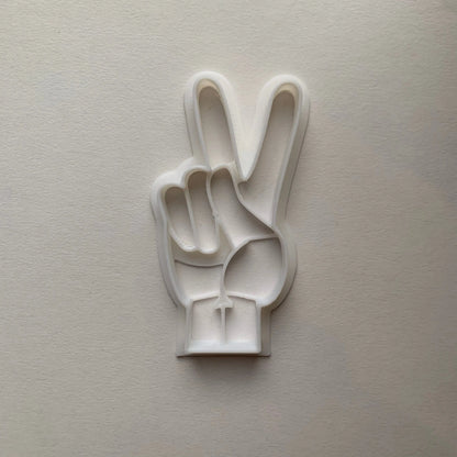 Peace finger Cookie Cutter MEG cookie cutters
